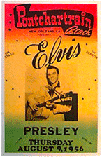 Elvis Presley at Ponchartrain Beach color bootleg poster